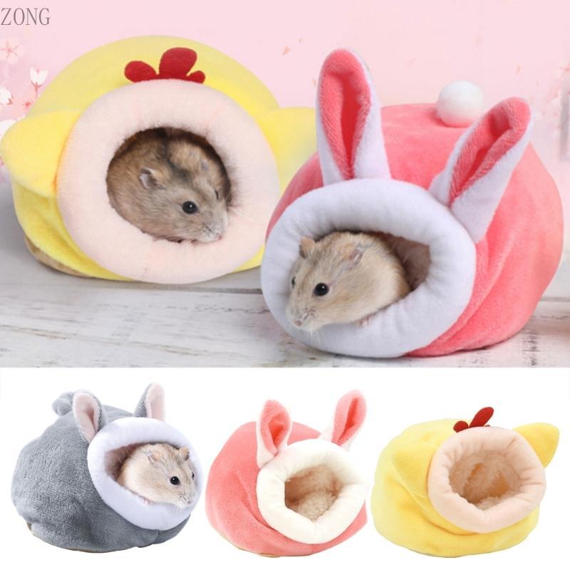 ZONG Hamster Cama Pelúcia Inverno Quente Pequena Gaiola Para Animais Estimação Ninho Dormir Cobaias