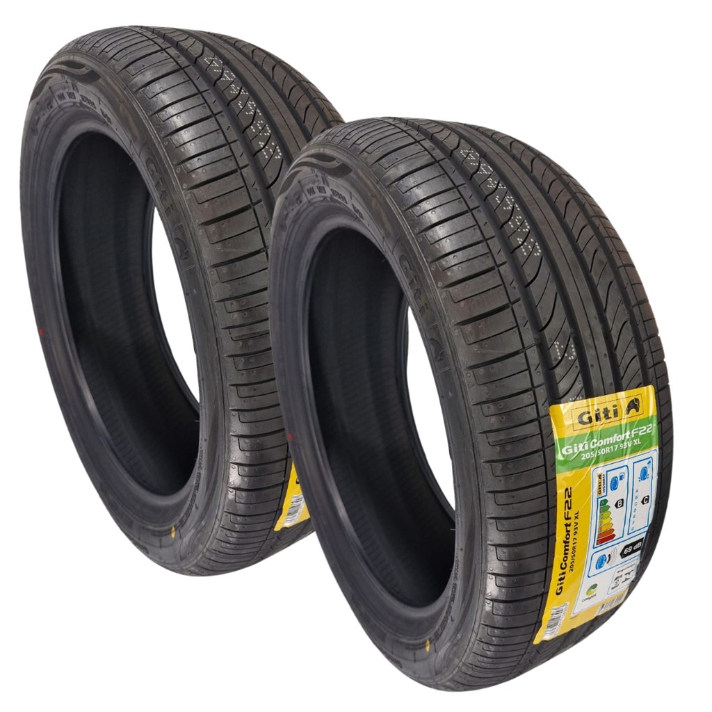 KIT 02 PNEUS GITI 205/50R17 COMFORT F22 93V XL EV CARROS ELÉTRICOS BYD DOLPHIN/PLUS COROLLA HYBRID