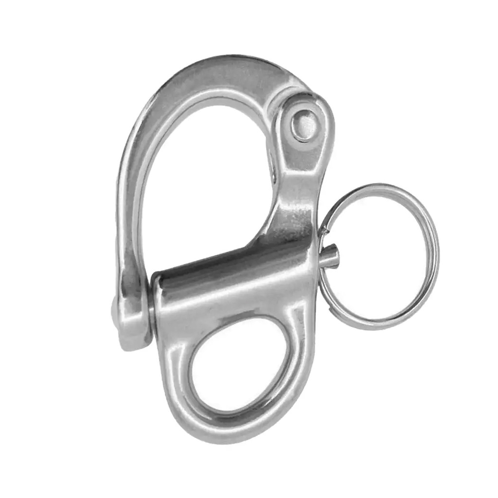Manilha de Engate Rápido Olhal Fixo em Aço Inox 316 69mm