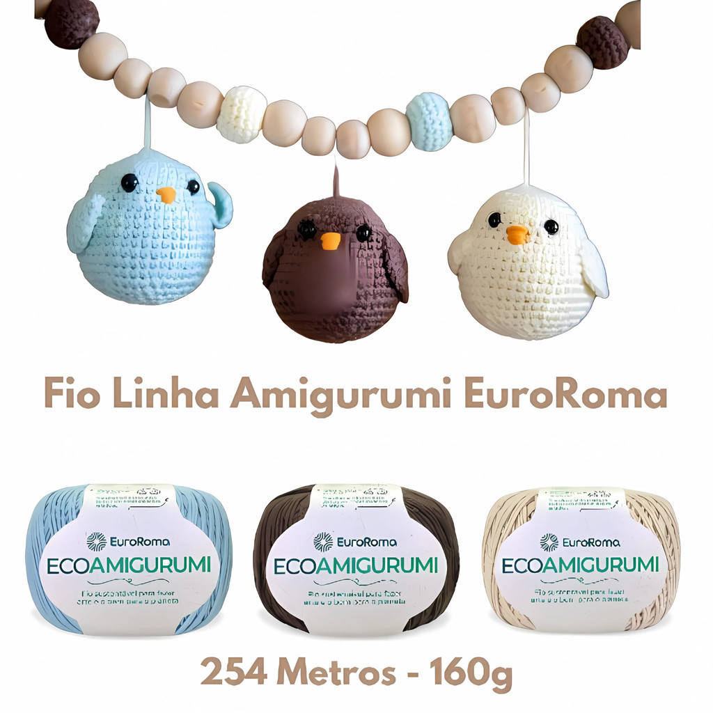 Fio Linha Amigurumi EuroRoma 165g Lindas Cores Artesanato 19/12/2025 17:13