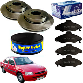 2 Discos Freio + Pastilhas Escort Zetec 1.8 97 98 99 A 01.. em Oferta na Shopee