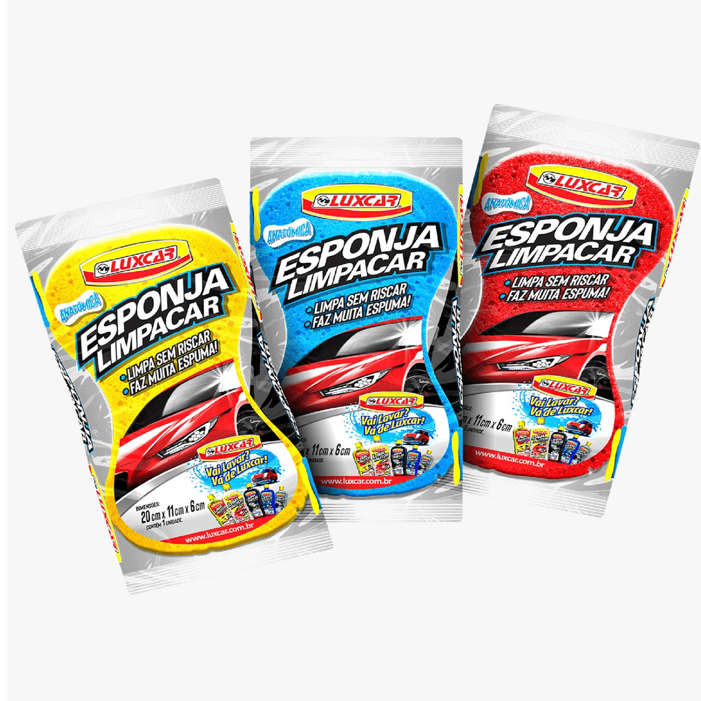 Esponja microfibra lavar carros e motos lavagem automotiva L em Oferta na Shopee