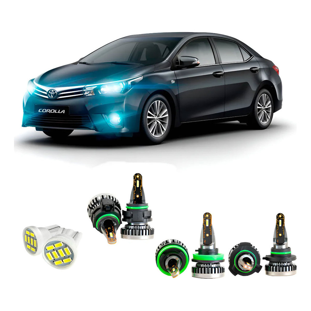 Kit Ultra Led Nano Toyota Corolla 2015 A 2017 30000lm em Oferta na Shopee