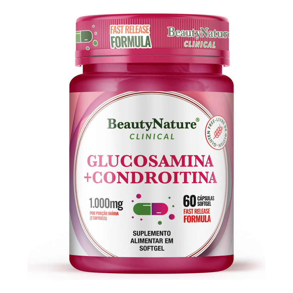 Glucosamina Condroitina Colageno Tp2 1000mg 60 Caps Beauty N Sem Sabor