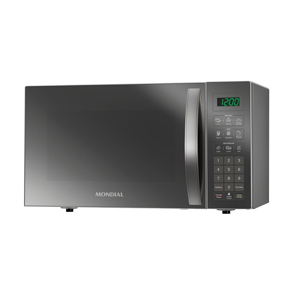 Micro-Ondas Mondial Cinza e Espelhado 1400W MO-02-34-E