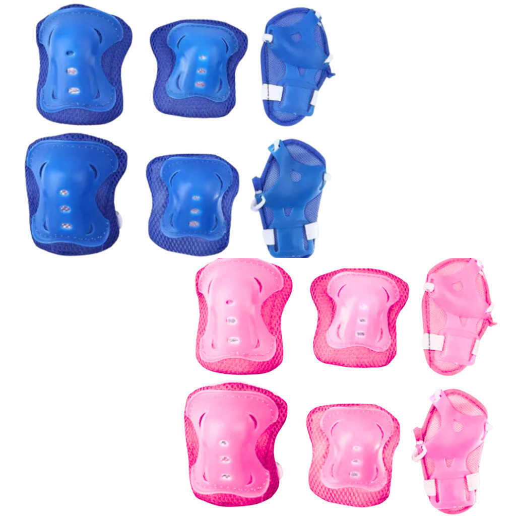 Kit Proteção Infantil Skate Bike Patins Patinete Joelheira Cotoveleira Tornozeleira