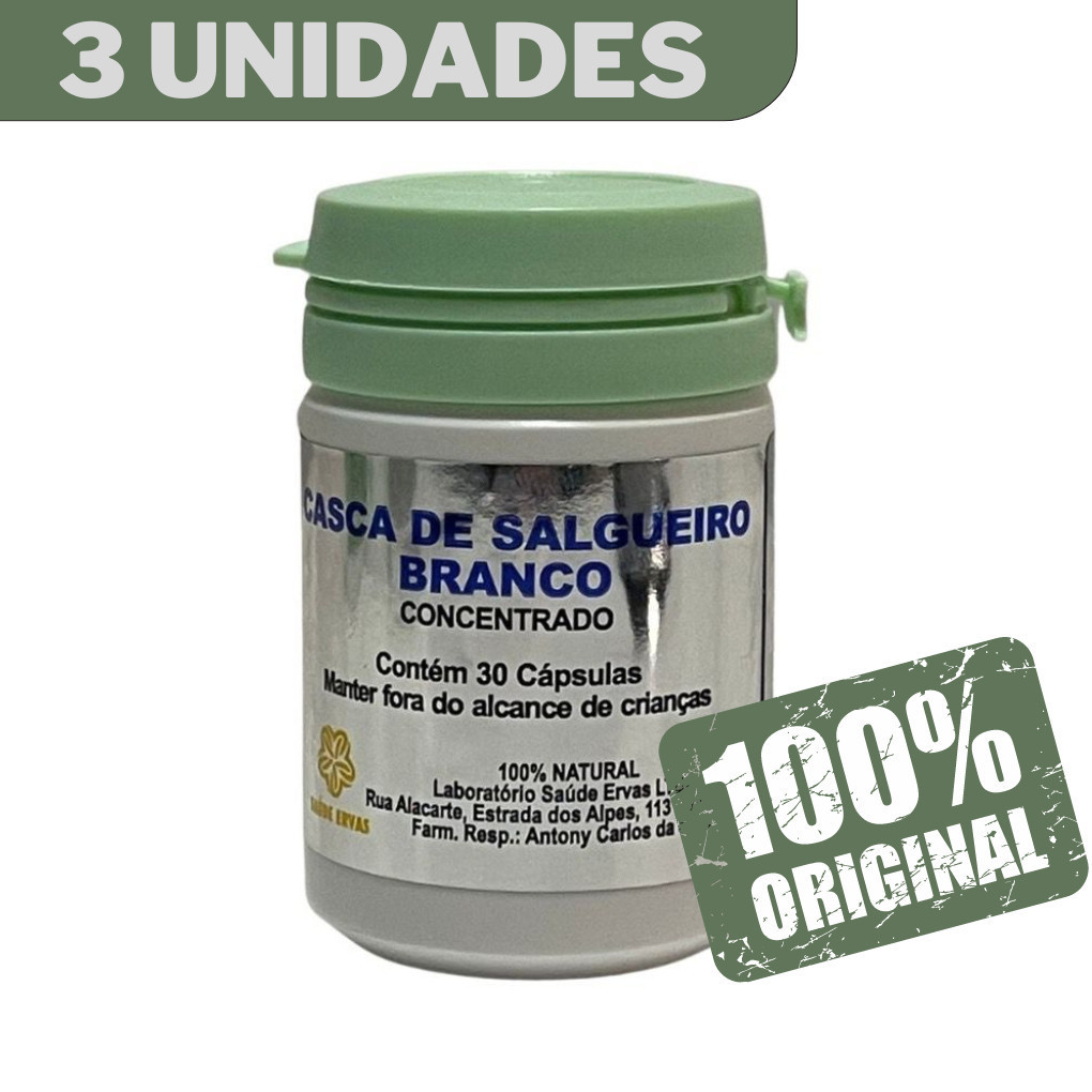 Kit 3 Uni Casca de Salgueiro Branco - Legítimo