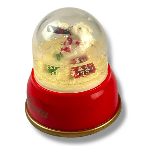 Globo De Neve Urso Polar Coca-cola Antigo - Coleção Vermelho Nenhuma