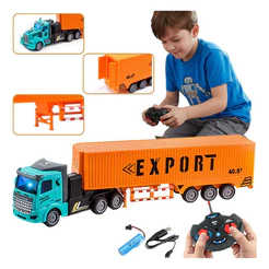 Caminhão de Brinquedo Controle Remoto Recarregável 34 cm Brinquedos de Menino