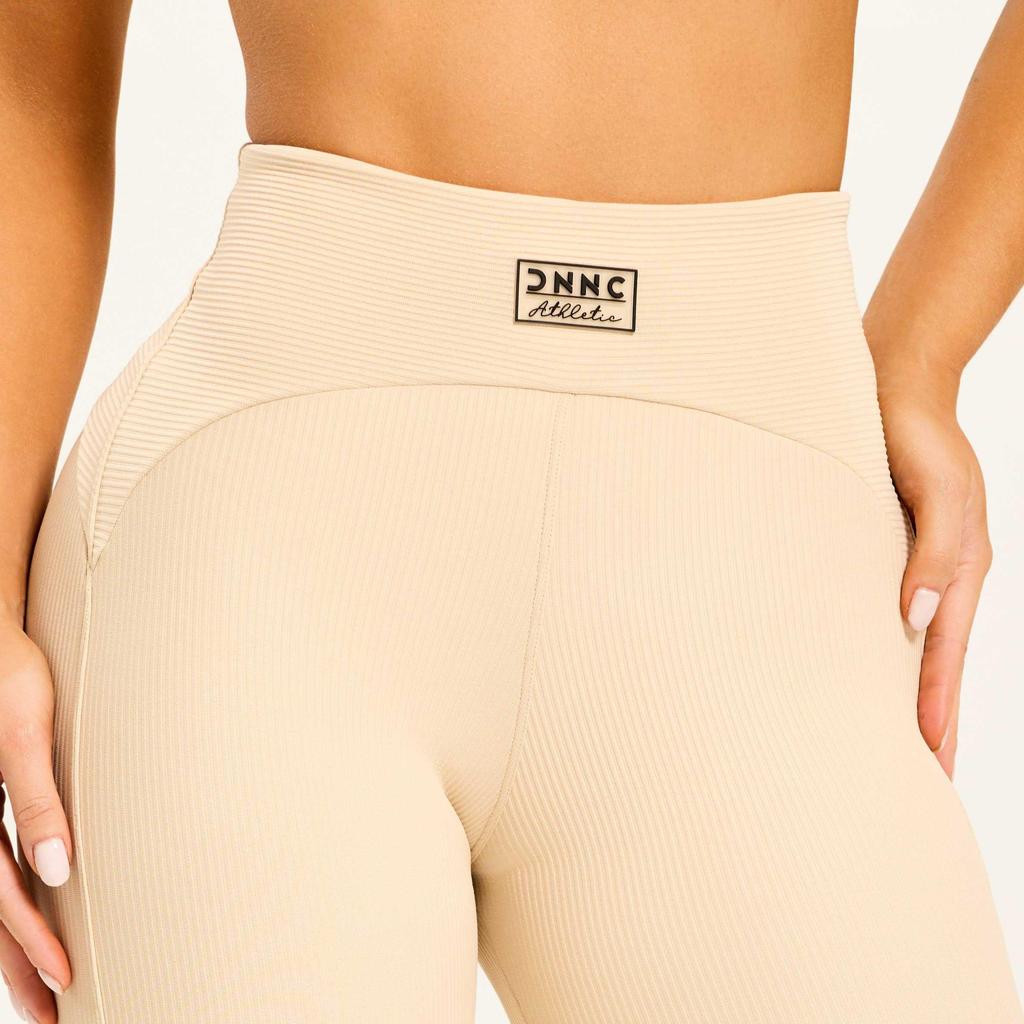 Ribbed Legging Bege Camélia Poliamida em Oferta na Shopee