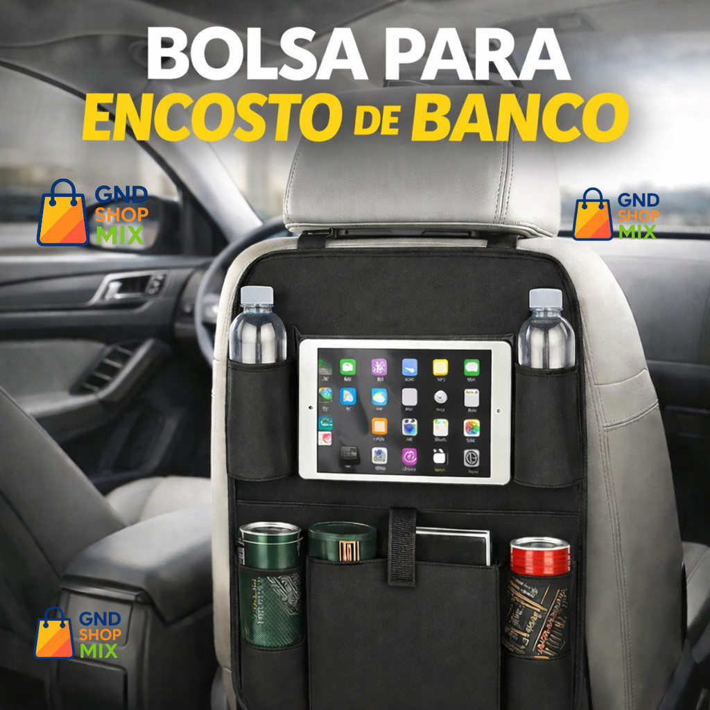 Bolsa Armazenamento Encosto De Banco Organizador Para Carro Porta Objetos e Acessórios Multifuncional em Oferta na Shopee