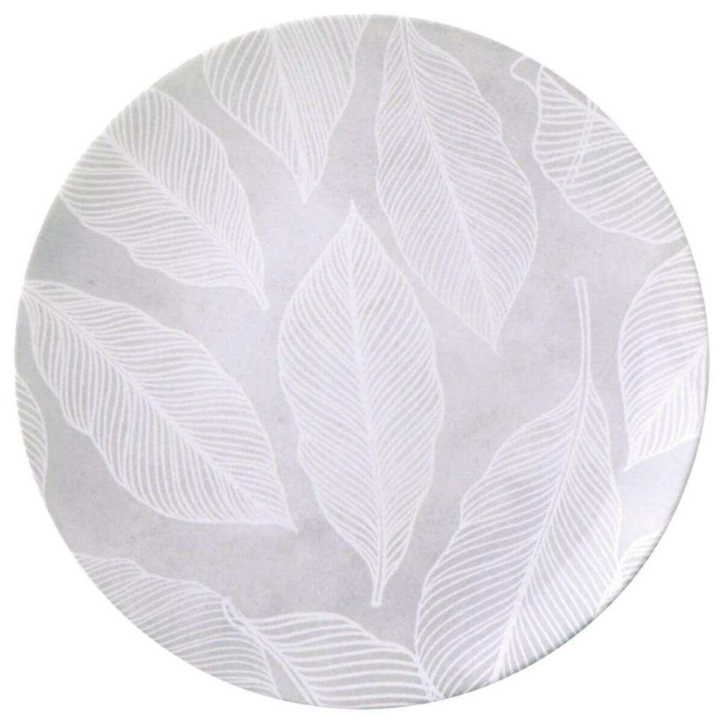 Conjunto 12 Pratos Rasos Tramontina Arbo 25cm em Porcelana Decorada Cozinha Mesa Posta