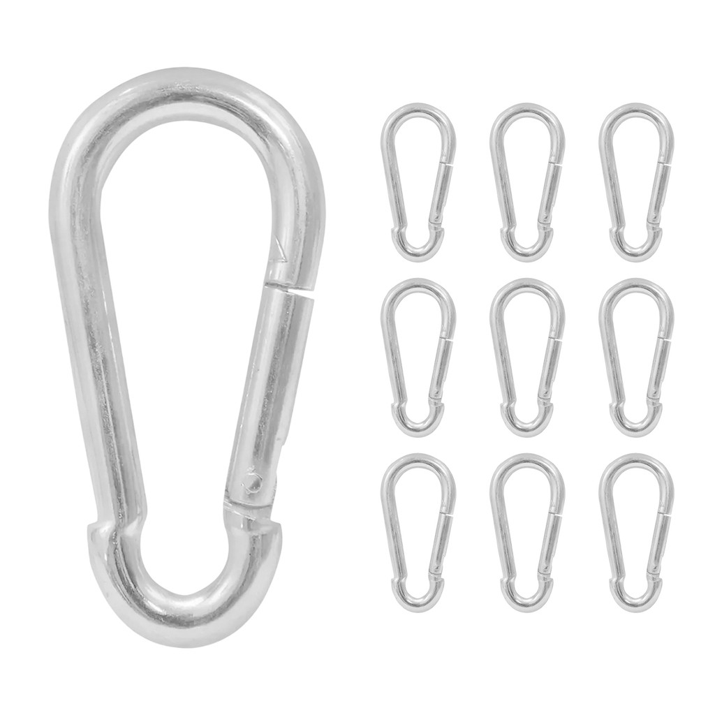 Kit Mosquetão Engate Rápido 15 Unid 6x60mm em Aço Inox 316