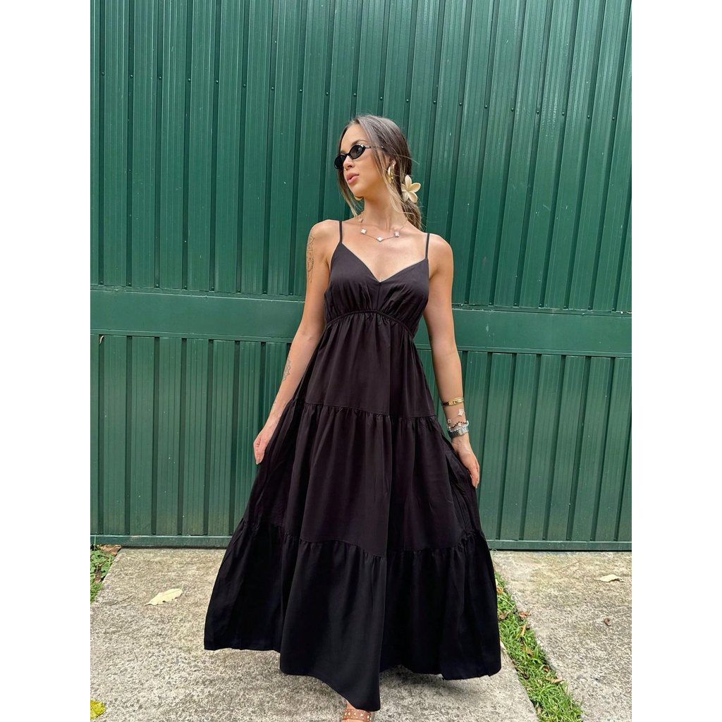 vestido longo feminino, vestido camadas feminio, vestido feminino outono, vestido feminino de alcinha