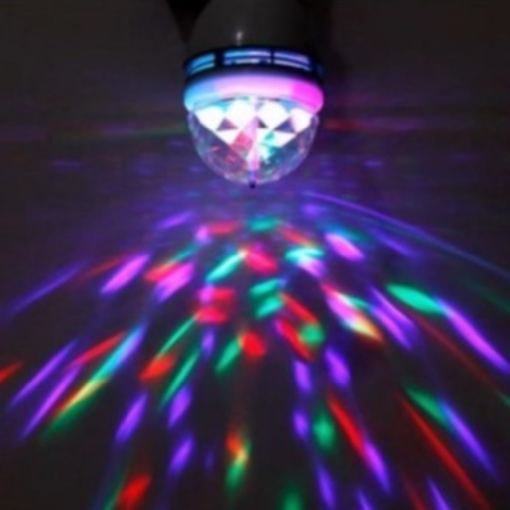 Lâmpada LED Giratória Colorida Globo De Luz Festa 360° E27 Bivolt Luz Discoteca DJ Aniversário Eventos Decoração Ilumina — imagem 2 de 2