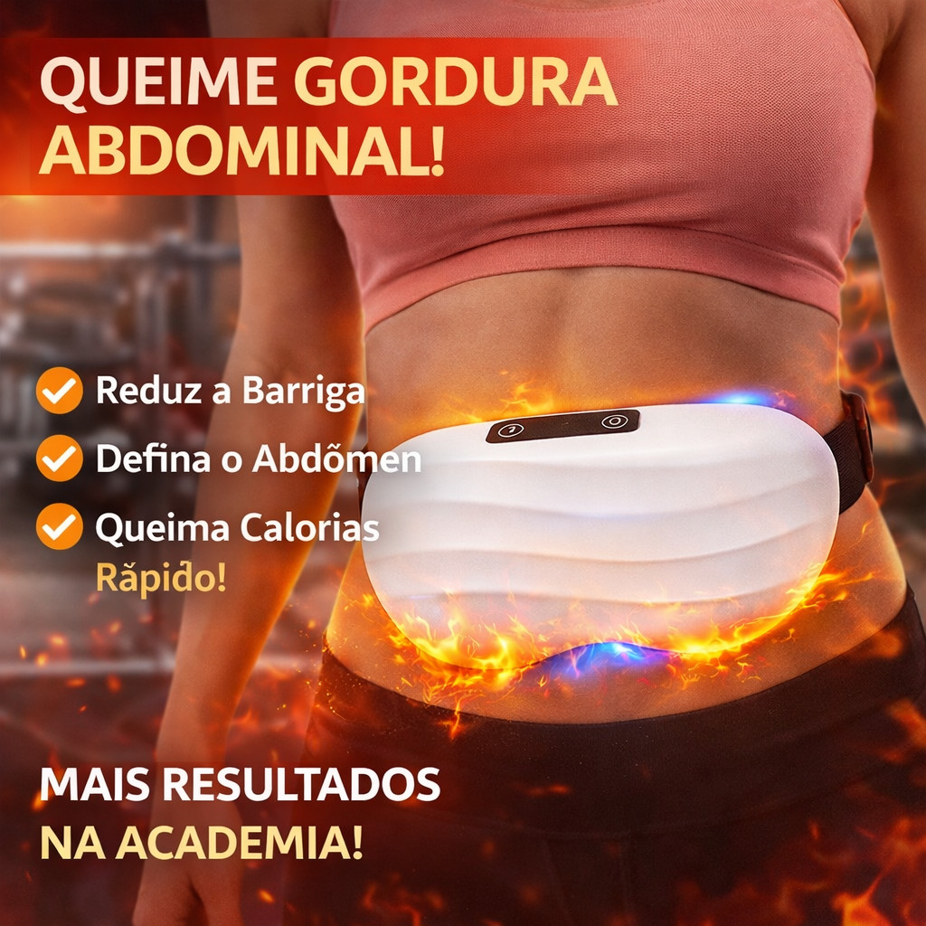 Cinta Massageadora Abdominal Elétrica Redutora de Gordura com Aquecimento para Definir Abdômen em Oferta na Shopee