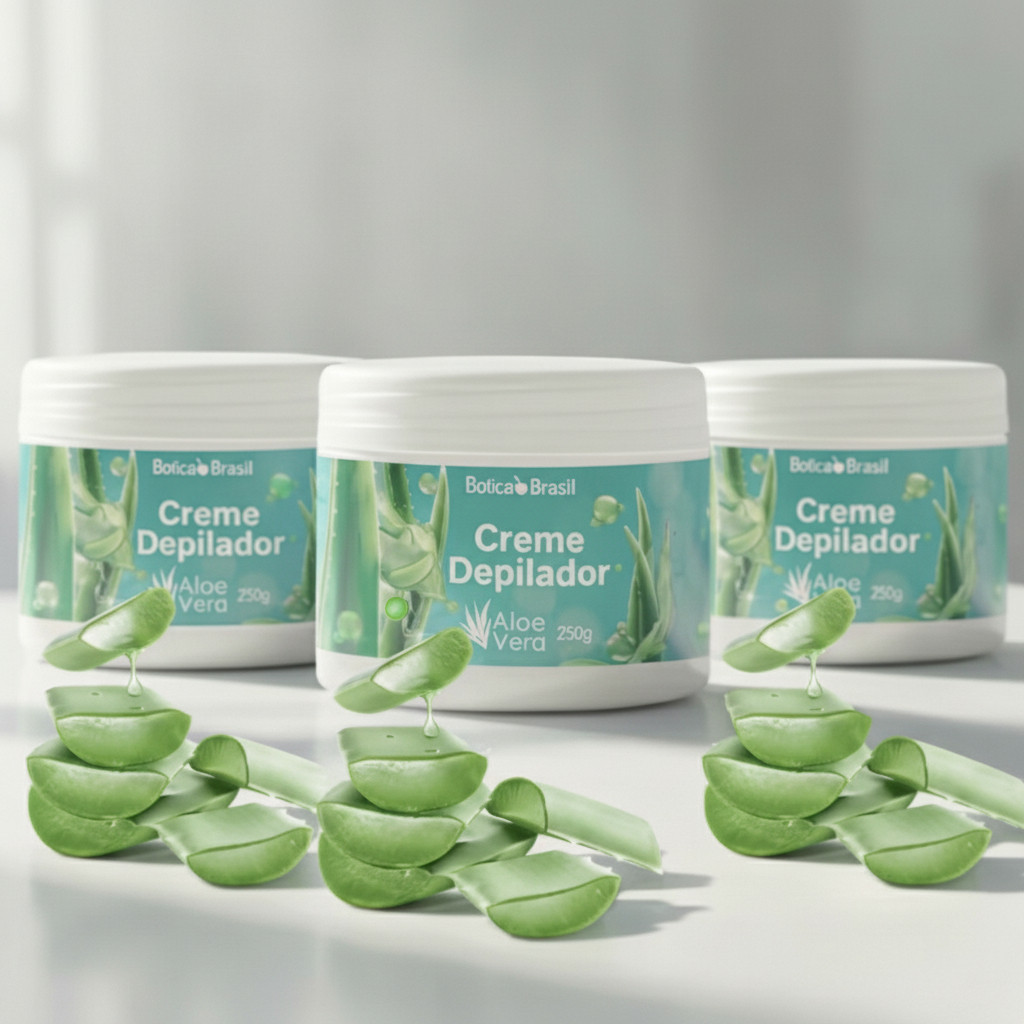 Kit 3 Cremes Depilatórios 250g - Depilação Botica Brasil Todos Os Tipos De Pele