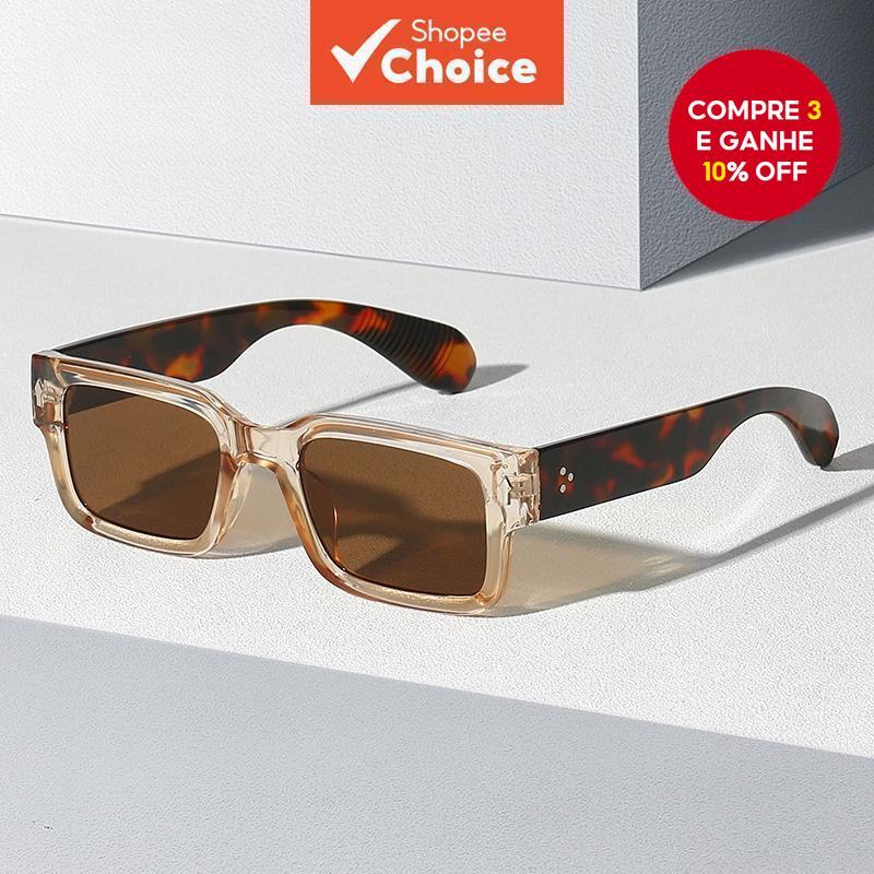 Óculos De Sol Quadrados Unissex Retrô Vintage Proteção UV400 Para Homens E Mulheres