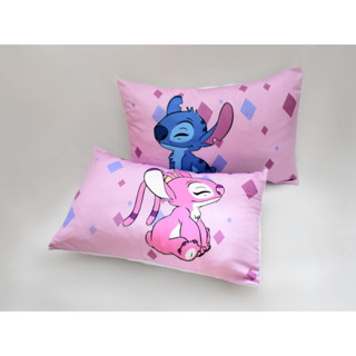 Kit Par de Fronha com bainha Estampa Digital Stitch Filme Personagem 68x48 em Oferta na Shopee