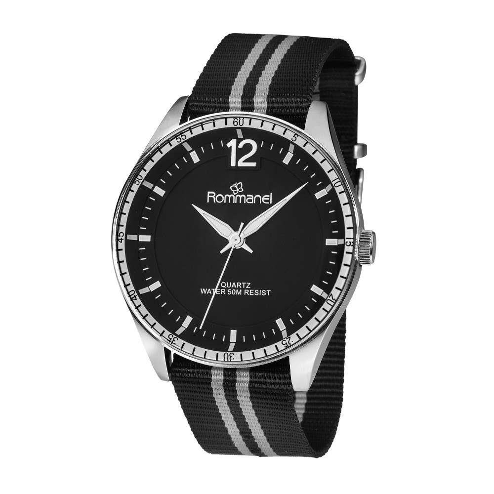 Imagem Relógio Rommanel Masculino Sports Nylon Preto Militar 650148
