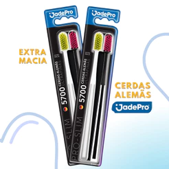 Kit com 4 Escovas de Dente Pro-Slim 5700 JadePro cerdas alemãs Extra Macia