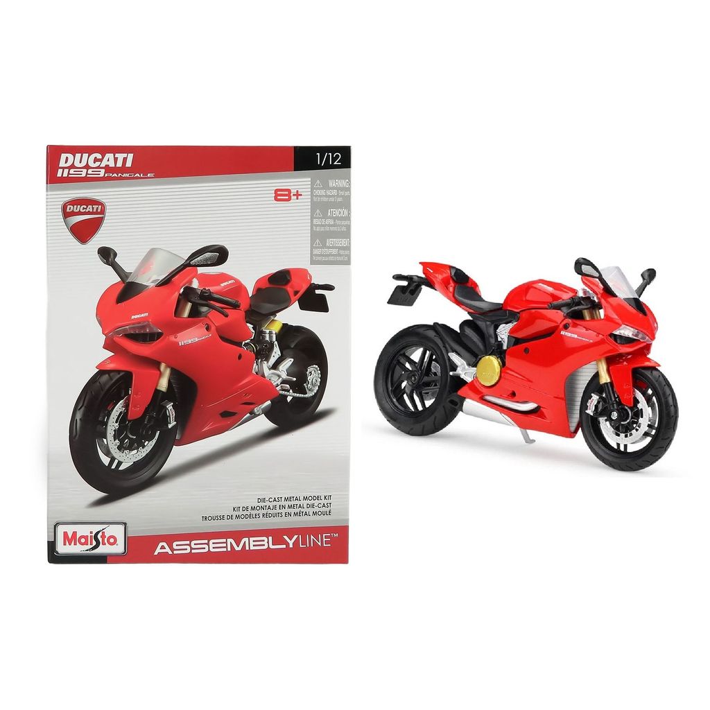 Moto Ducati 1199 Panigale - Kit em Metal p/ Montar - Assembly Line - 1/12 - Maisto