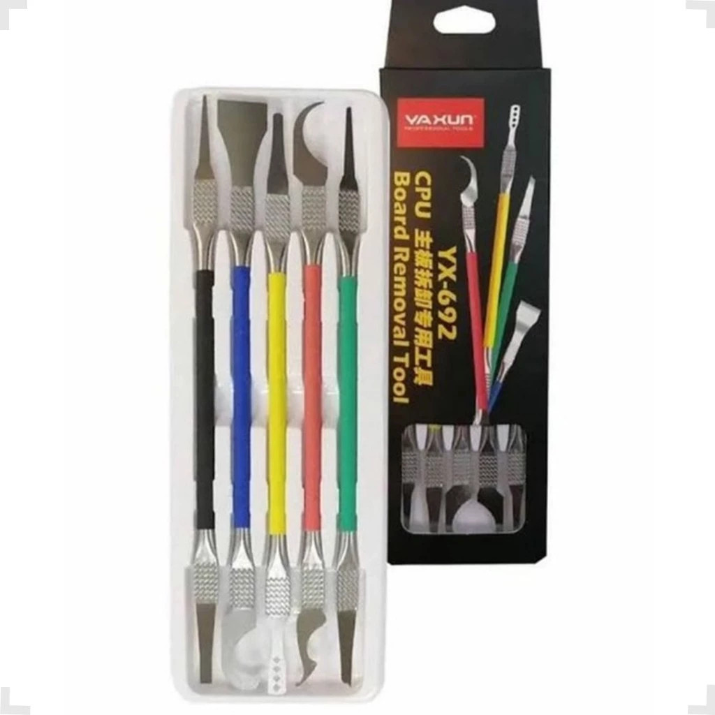 Kit Com 5 Espátulas De Precisão Ulta Fina Para Manutenção Em Placas De Smartphones Celulares YX-692 em Oferta na Shopee