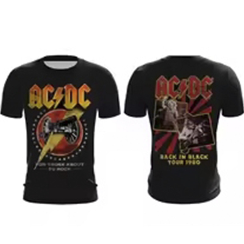 Camiseta Masculina Rock Flame Estampada Lançamento Camiseta 100% Algodão Camisetão  Oversized - Ohana