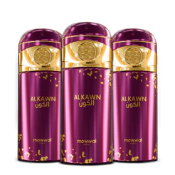 Kit 3 Perfumes Spray Mawwal Alkawn Unissex 250ml