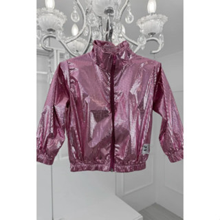 Jaqueta Infantil Corta Vento Rosa Metalizado em Oferta na Shopee