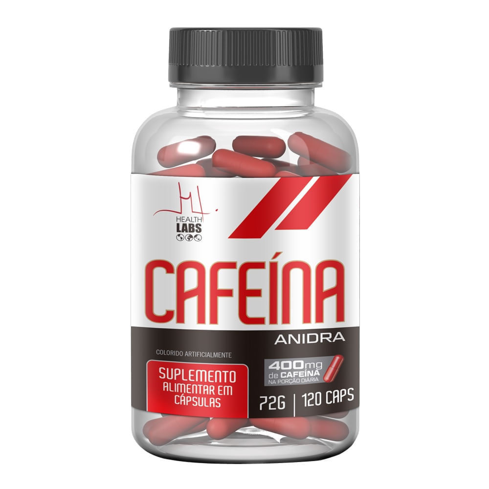 Cafeína Anidra Health Labs 120 Cápsulas em Oferta na Shopee