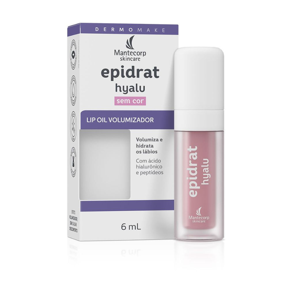 Lip Oil Mantecorp Skincare Epidrat Hyalu Volumizador Sem Cor 6ml em Oferta na Shopee