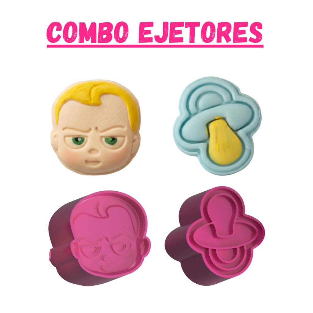 Ejetor Modelador Combo | Chefe Baby Poderoso e Chupeta (bebê) para Brigadeiros e Doces