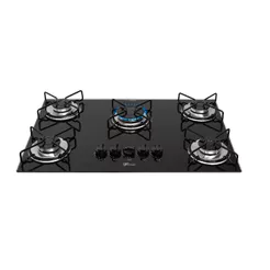 Cooktop a Gás Fischer 5 Bocas Fit Line Preto – Bivolt