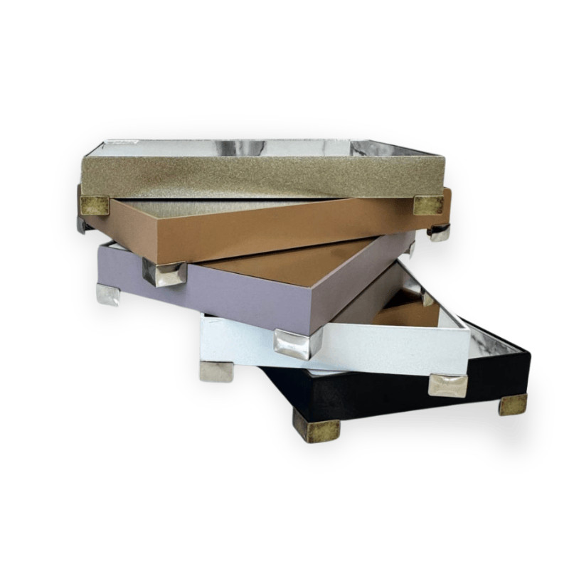 Bandeja 31x13 Cm Pé Metal Lisa Espelhada em Oferta na Shopee