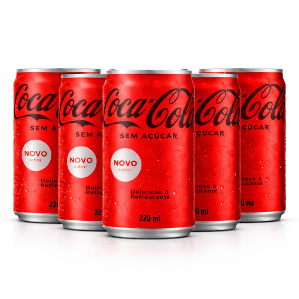 Kit 5 Refrigerante COCA COLA Sem Açucar Lata 220ml