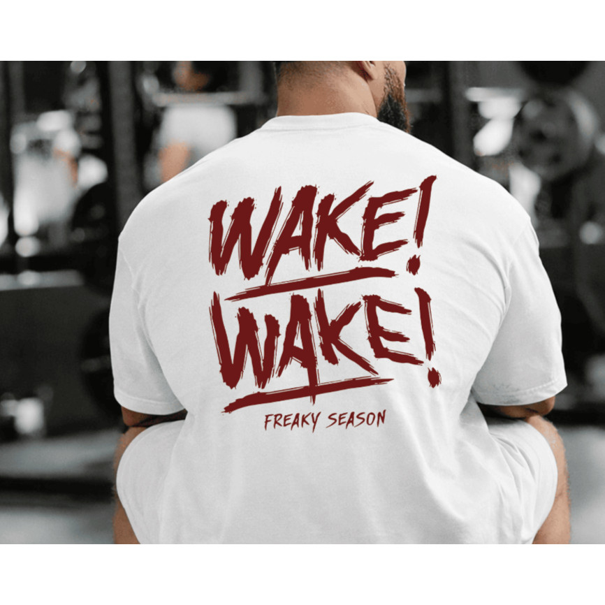 Camiseta Oversized WAKE WAKE 100% Algodão – Streetwear Academia Unissex Treino Premium
