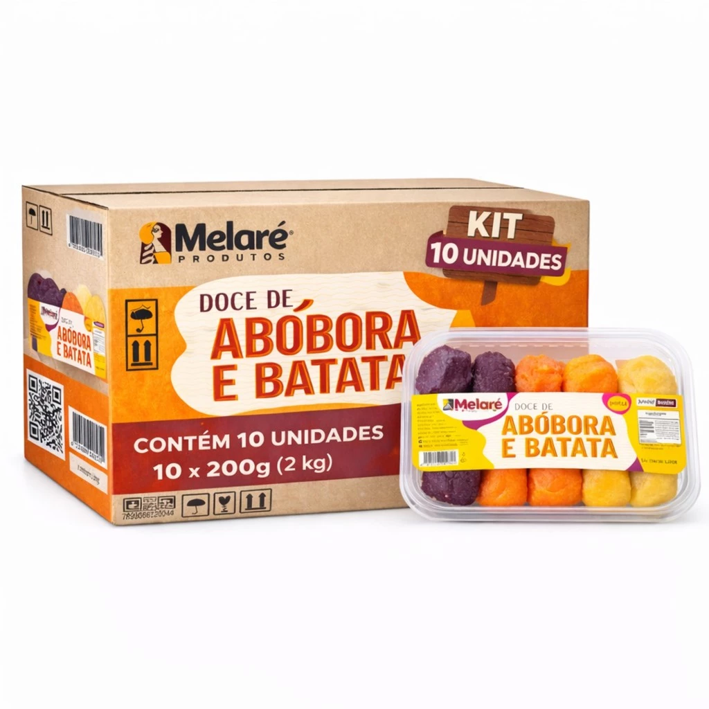 Kit 10 Doce de Abóbora e Batata MELARÉ 230g - Tradicional