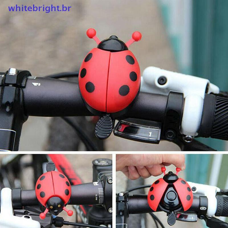 WT 1 Peça Sino Joaninha De Bicicleta Desenho Animado De Ciclismo Adorável Buzina De Alarme Para Passeio Infantil [BR]
