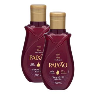 Kit 2 Óleo Corporal Paixão Framboesa Negra 100ml em Oferta na Shopee