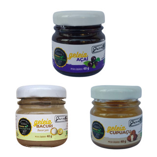 Kit 3 Geleias Amazônicas Açaí, Bacuri e Cupuaçu