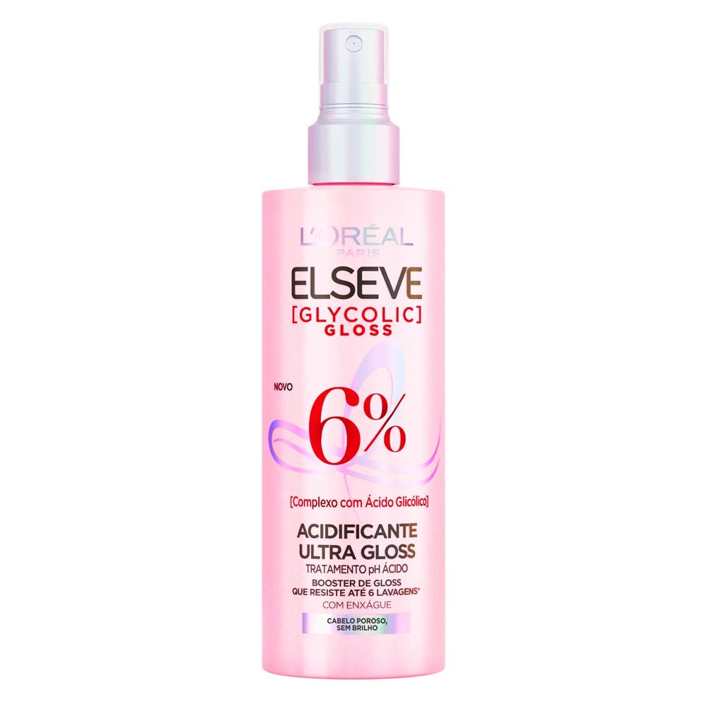 Acidificante Ultra Gloss Elseve Gycolic Gloss 6% com 200ml em Oferta na Shopee