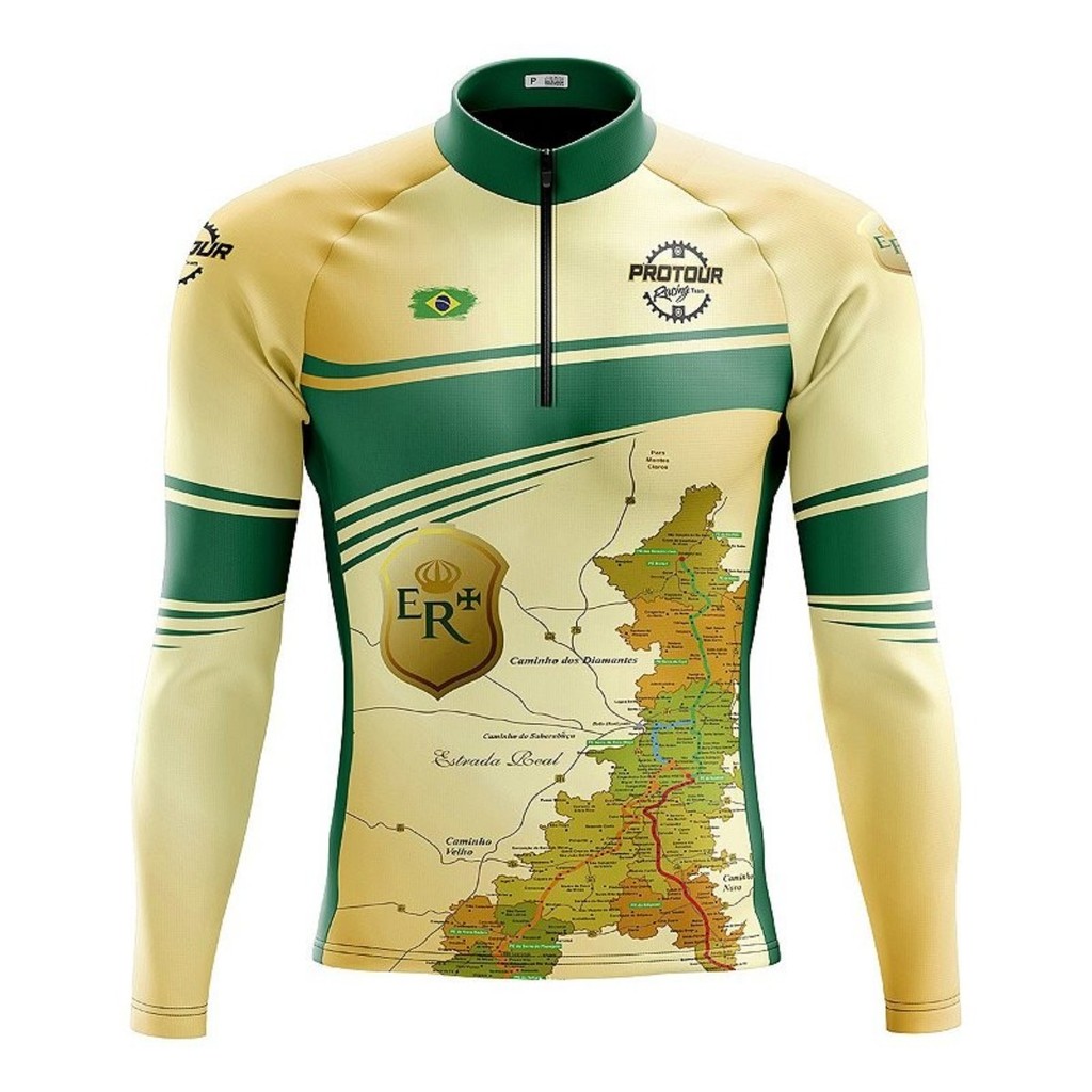 Camisa Ciclismo Masculina Dryfit Proteção UV Bike MTB Speed Estrada Real