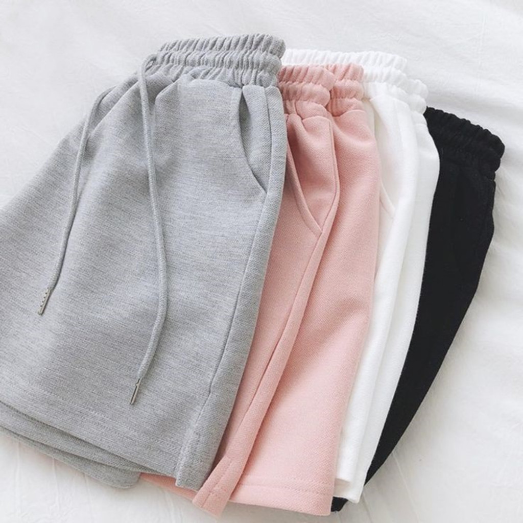 Shorts Moletinho liso Feminino Fitness Dia a Dia Confortável em Oferta na Shopee