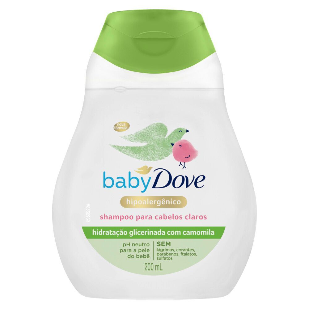 Shampoo Dove Baby Hidratação Enriquecida Cabelos Claros 200ml em Oferta na Shopee