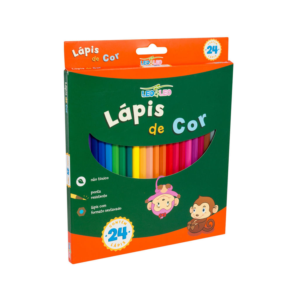 Lápis de Cor Leonora Sextavado Flex 24 Cores em Oferta na Shopee