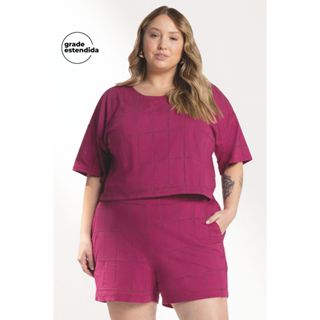Short Feminino Devorê Marialícia Rosa em Oferta na Shopee