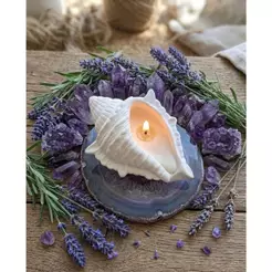 Vela Decorativa Aromática Concha Mar Perfumada Vela Praiana