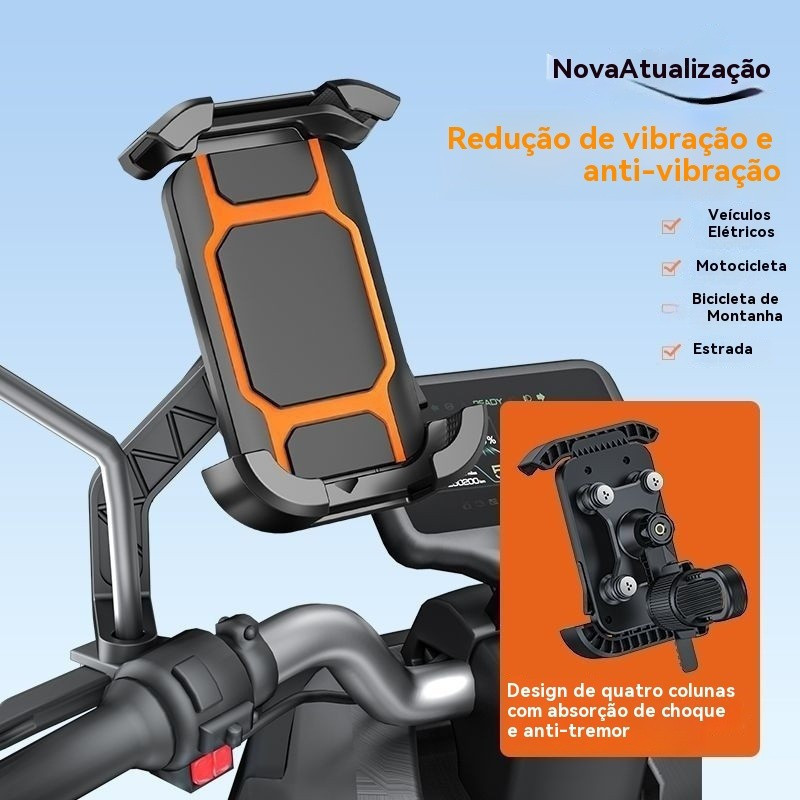 Suporte de celular para navegação em veículos elétricos/bicicletas/motocicletas, suporte de celular rotativo, anti-impac