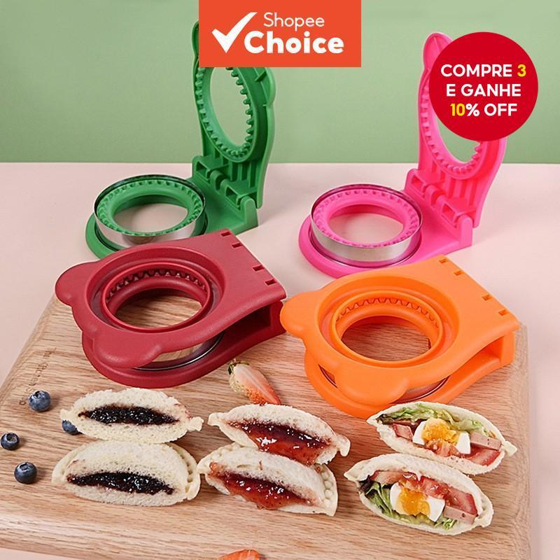 Conjunto de duas peças de ferramentas para assar sanduíches, cortador de pão para sanduíches, ferramenta de cozinha